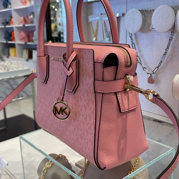 MICHAEL Michael Kors Mercer Small Top Zip Logo Belted Satchel
Carnation
NWT - Picture 4 of 16